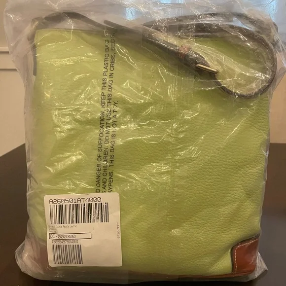 NEW Dooney & Bourke Lime and Tan Shoulder Bag